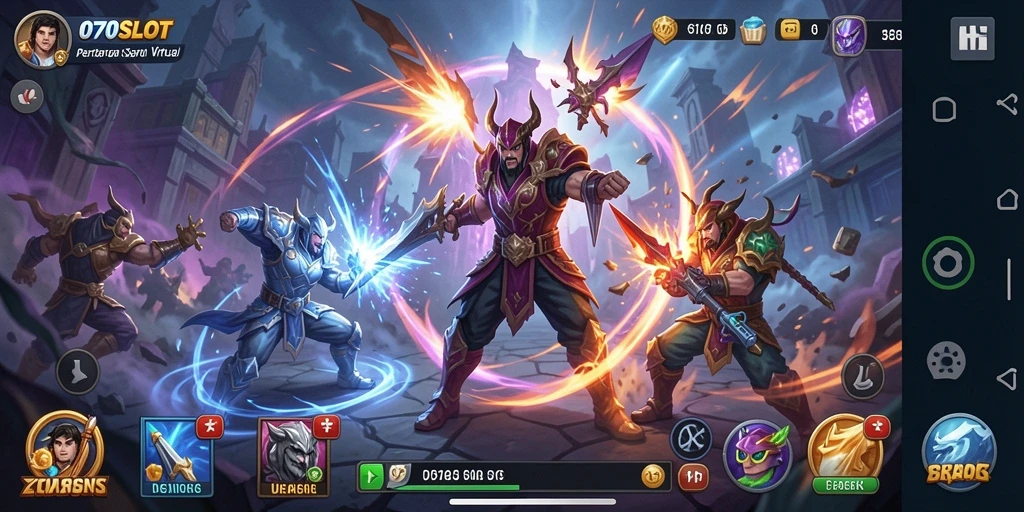 Tampilan gameplay pertarungan seru dari 070SLOT.