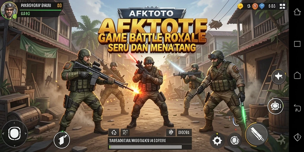 Screenshot AFKTOTO yang menampilkan aksi seru dalam game Battle Royale.