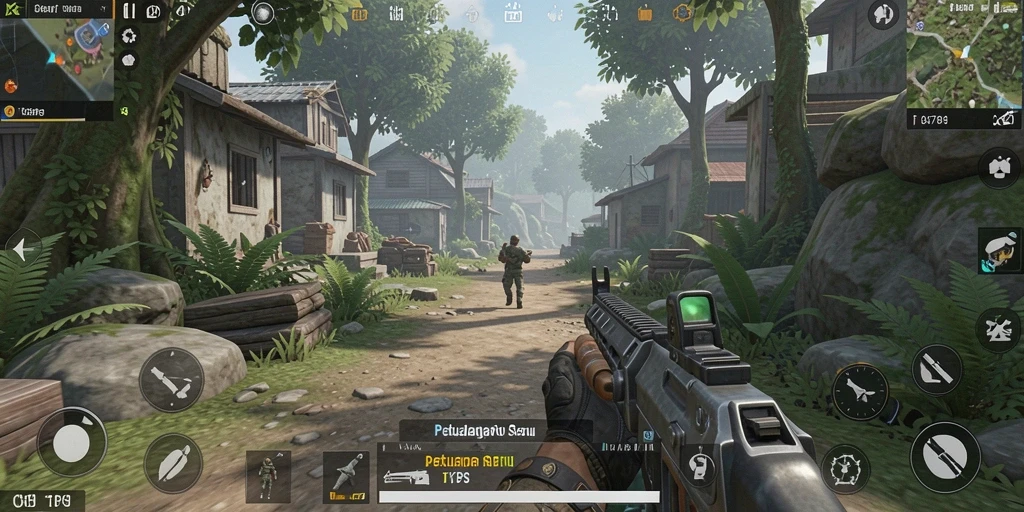 Screenshot gameplay CK789 menampilkan aksi mendebarkan dalam pertempuran TPS.