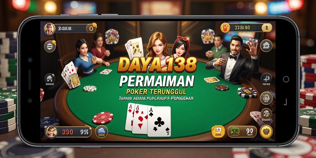 Tampilan screenshot utama DAYA138 menampilkan momen seru permainan poker.