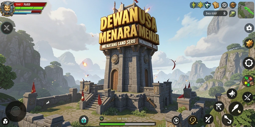 Gameplay menara pertahanan yang menegangkan di DEWANUSA.
