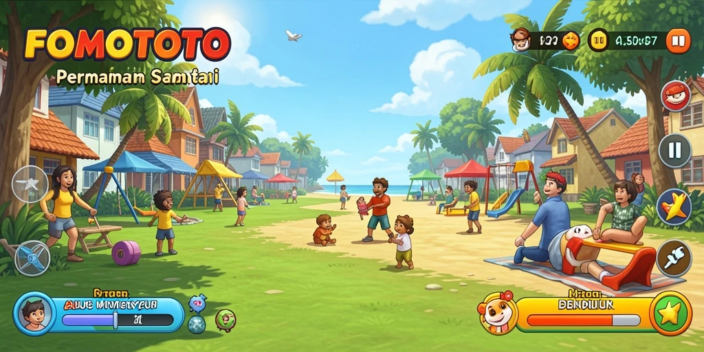 Tampilan gameplay seru dan grafis yang menarik dari FOMOTOTO.