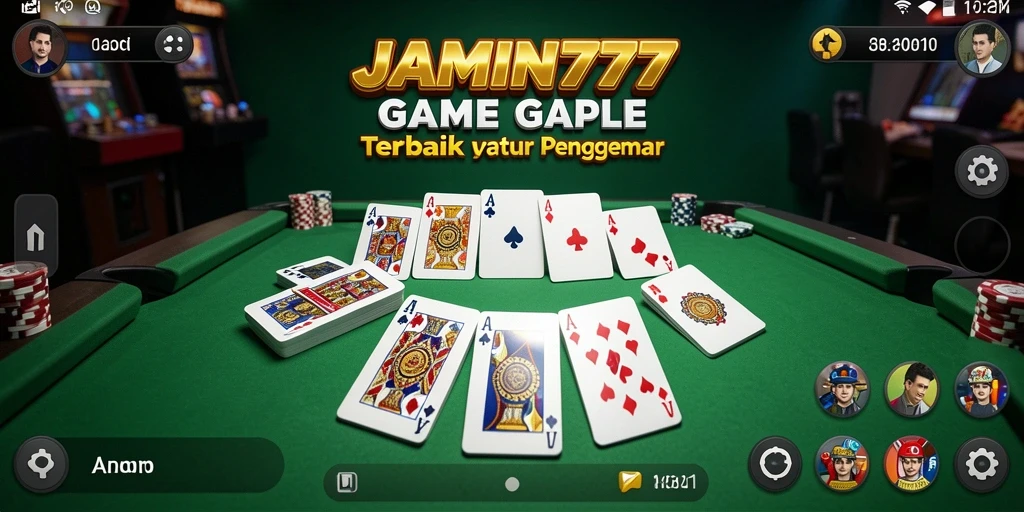 Tampilan menarik gameplay Gaple di JAMIN777 yang seru.