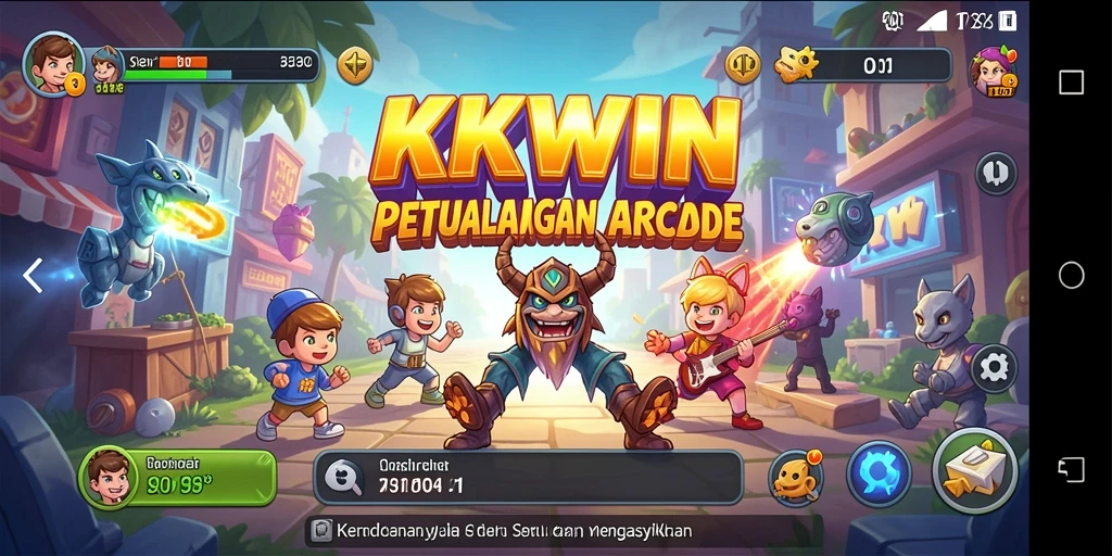 Tampilan gameplay seru dan menantang di game Arcade KKWIN.