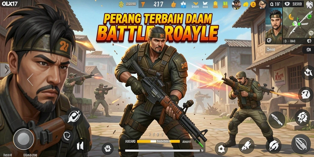 Cuplikan gameplay intens dalam OLX17 menunjukkan pertempuran seru.