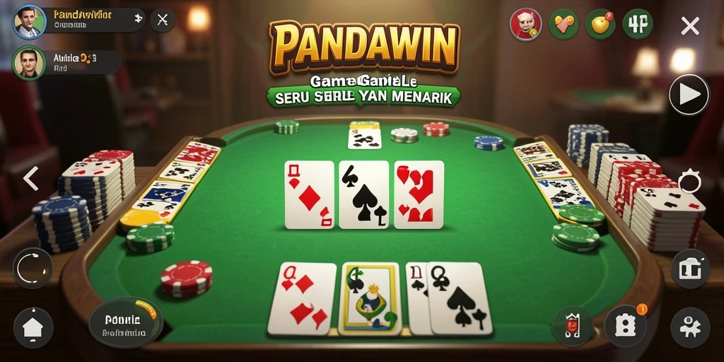 Screenshot gameplay PANDAWIN yang menunjukkan keseruan permainan Gaple.