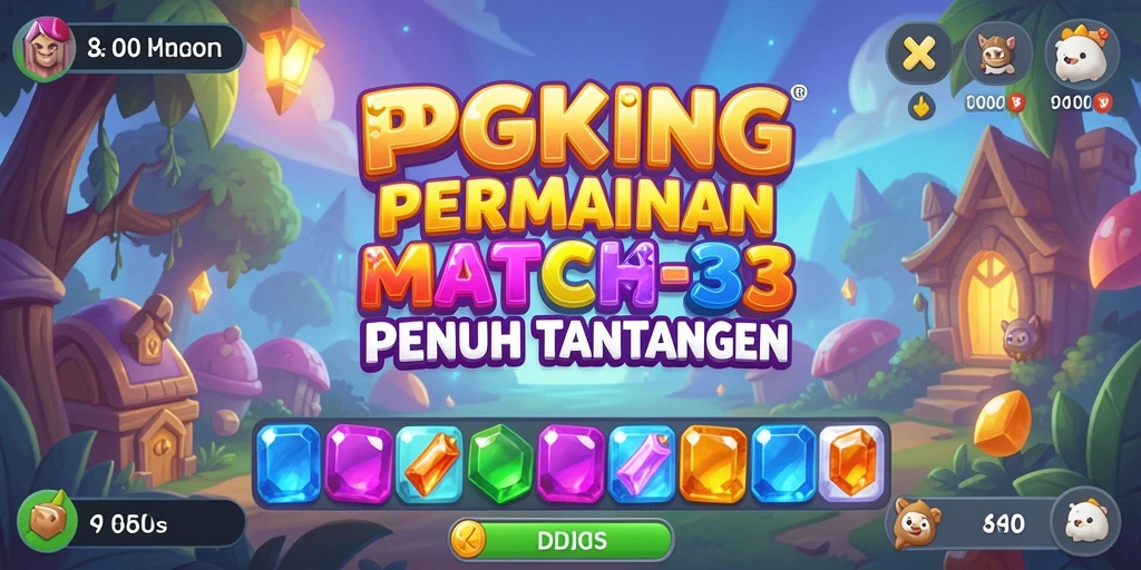 Gameplay seru PGKING dalam kategori Match-3 dengan berbagai tantangan menarik.