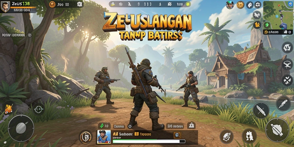 Screenshot menampilkan aksi mendebarkan dalam dunia terbuka ZEUS138.